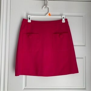 Simons Hot Pink Mini Skirt with Front Patch Pockets